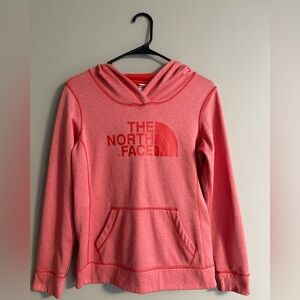 NWOT North Face Hoodie. Salmon colored. Pullover. Kangaroo pocket women’s size S